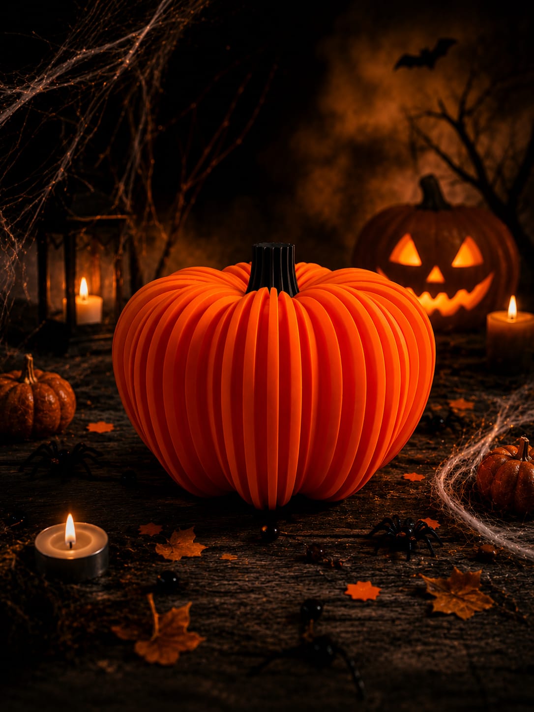 Moderner Deko Kürbis | Stilvolle Herbstdeko | 3D Druck Kürbis | Herbst Tischdeko | Wohnzimmer Deko | Minimalistische Halloween Deko