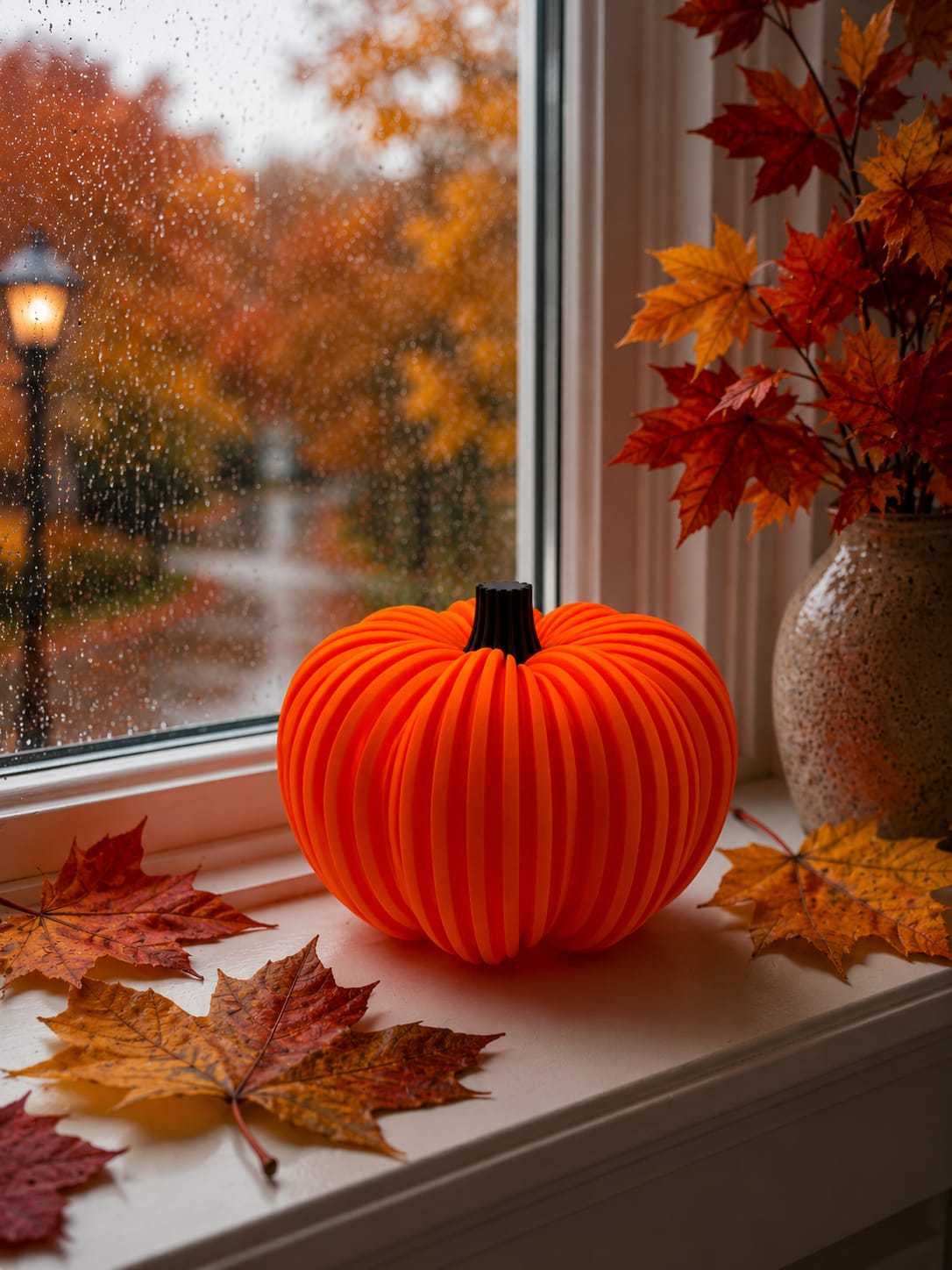 Moderner Deko Kürbis | Stilvolle Herbstdeko | 3D Druck Kürbis | Herbst Tischdeko | Wohnzimmer Deko | Minimalistische Halloween Deko