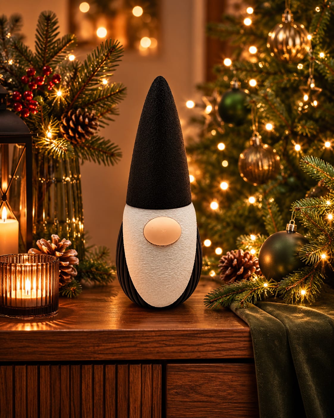 Weihnachtswichtel mit Geheimfach | Wichtel Deko 3D-Druck | abschraubbarer Hut | Geschenkidee Weihnachten | verschiedene Größen und Farben