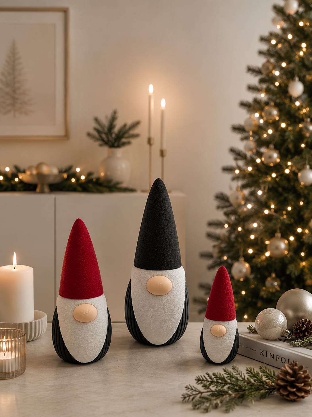 Weihnachtswichtel mit Geheimfach | Wichtel Deko 3D-Druck | abschraubbarer Hut | Geschenkidee Weihnachten | verschiedene Größen und Farben
