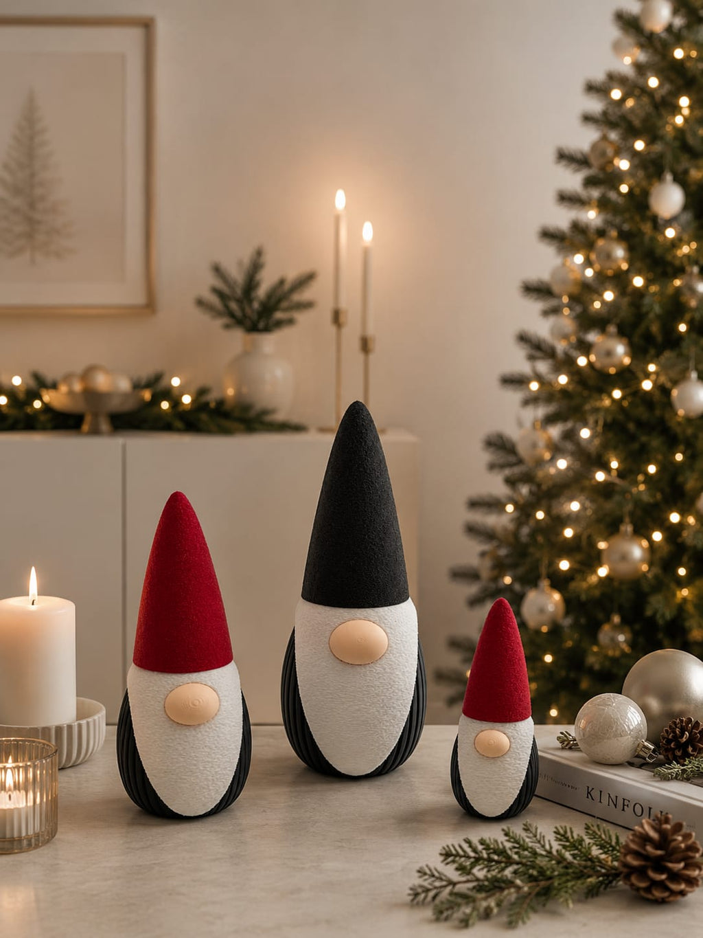 3er Set Weihnachtswichtel mit Geheimfach | Wichtel Weihnachtsdeko | Geldgeschenk Weihnachten | Farben wählbar