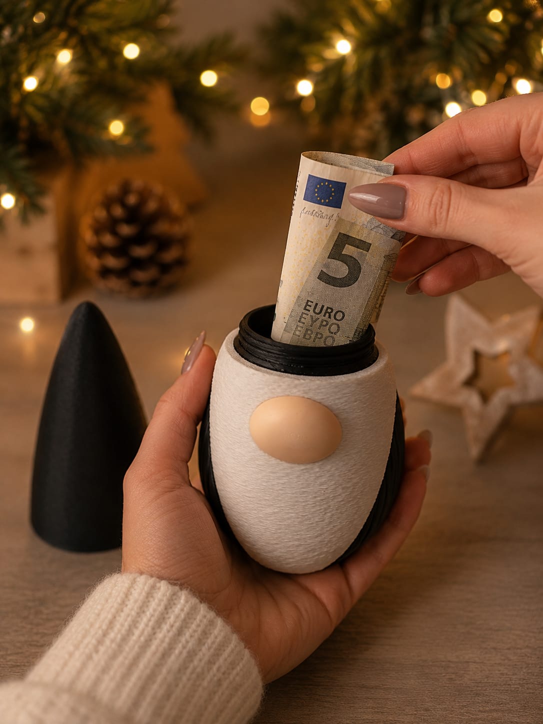 Weihnachtswichtel mit Geheimfach | Wichtel Deko 3D-Druck | abschraubbarer Hut | Geschenkidee Weihnachten | verschiedene Größen und Farben