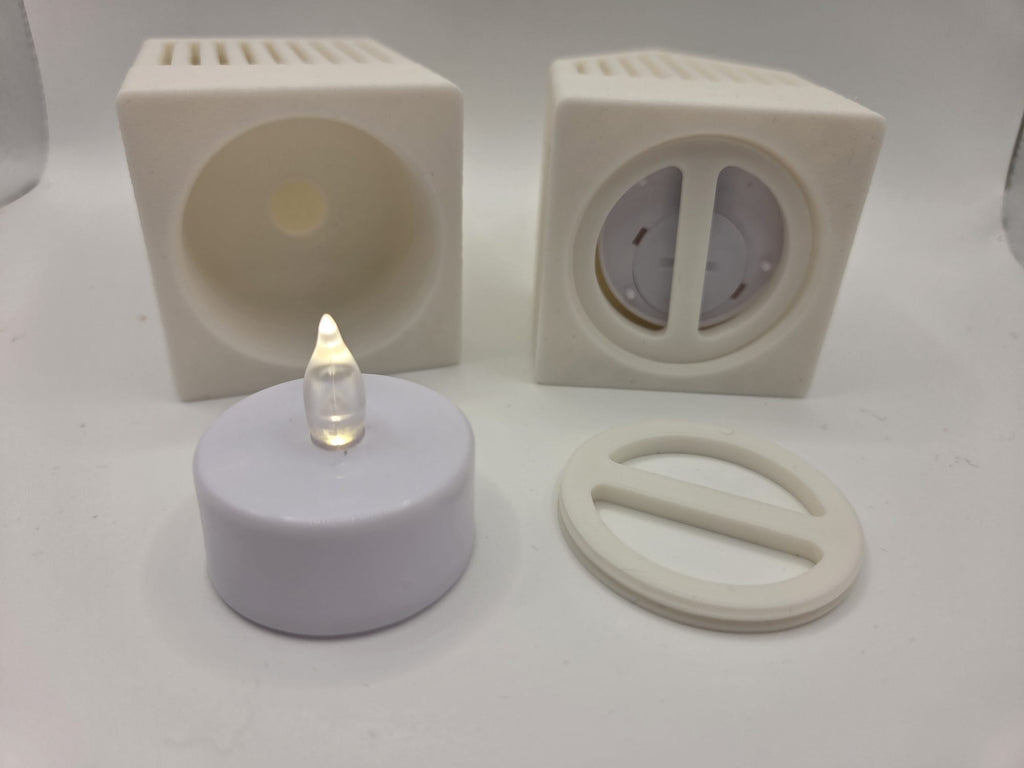 Lichthaus mit LED-Teelicht | Dekohäuschen 3D-Druck | Weihnachtsdeko | Winterdeko | Leuchthaus in verschiedenen Farben | Weihnachtsdorf