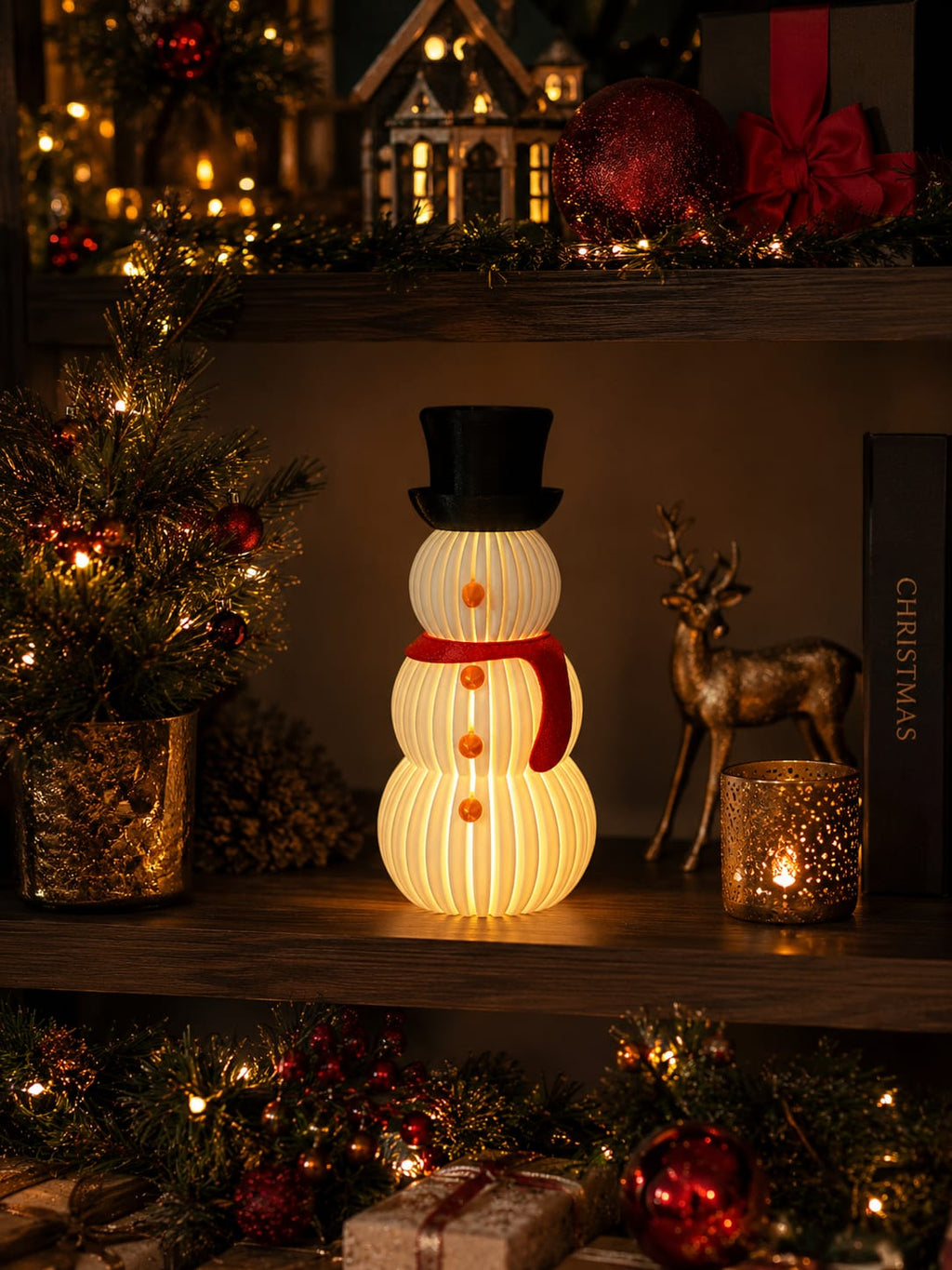 Leuchtender Schneemann mit individuell wählbaren Farben – Weihnachten | Winter | LED-Licht | Winterlich | Schnee | Snowman | Frosty