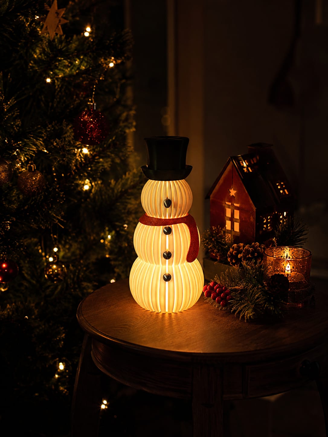 Leuchtender Schneemann mit individuell wählbaren Farben – Weihnachten | Winter | LED-Licht | Winterlich | Schnee | Snowman | Frosty