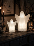 Halloween Geist mit LED-Licht | Leuchtende Halloween Deko | Geist einzeln oder 3er-Set | Herbstdeko | Gruseldeko