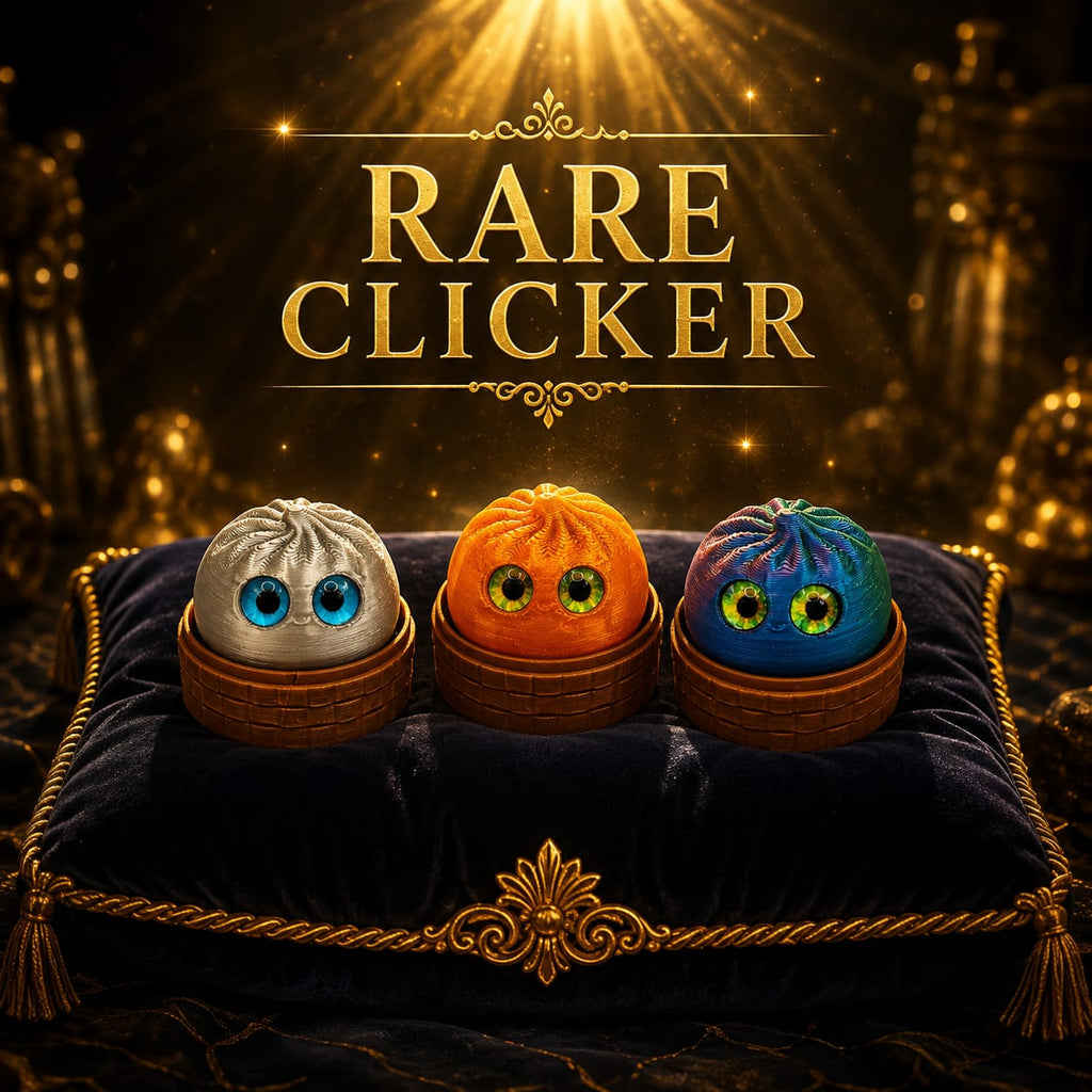 Clicker Dumplings | Fidget Clicker Überraschungs-Set | Sammelfigur | ASMR Klicker | Zufallsbox | Rare & Super Rare | Geschenk