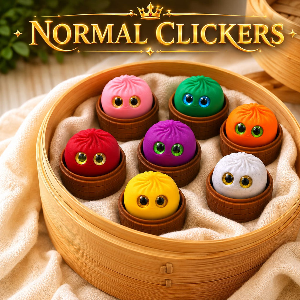 Clicker Dumplings | Fidget Clicker Überraschungs-Set | Sammelfigur | ASMR Klicker | Zufallsbox | Rare & Super Rare | Geschenk