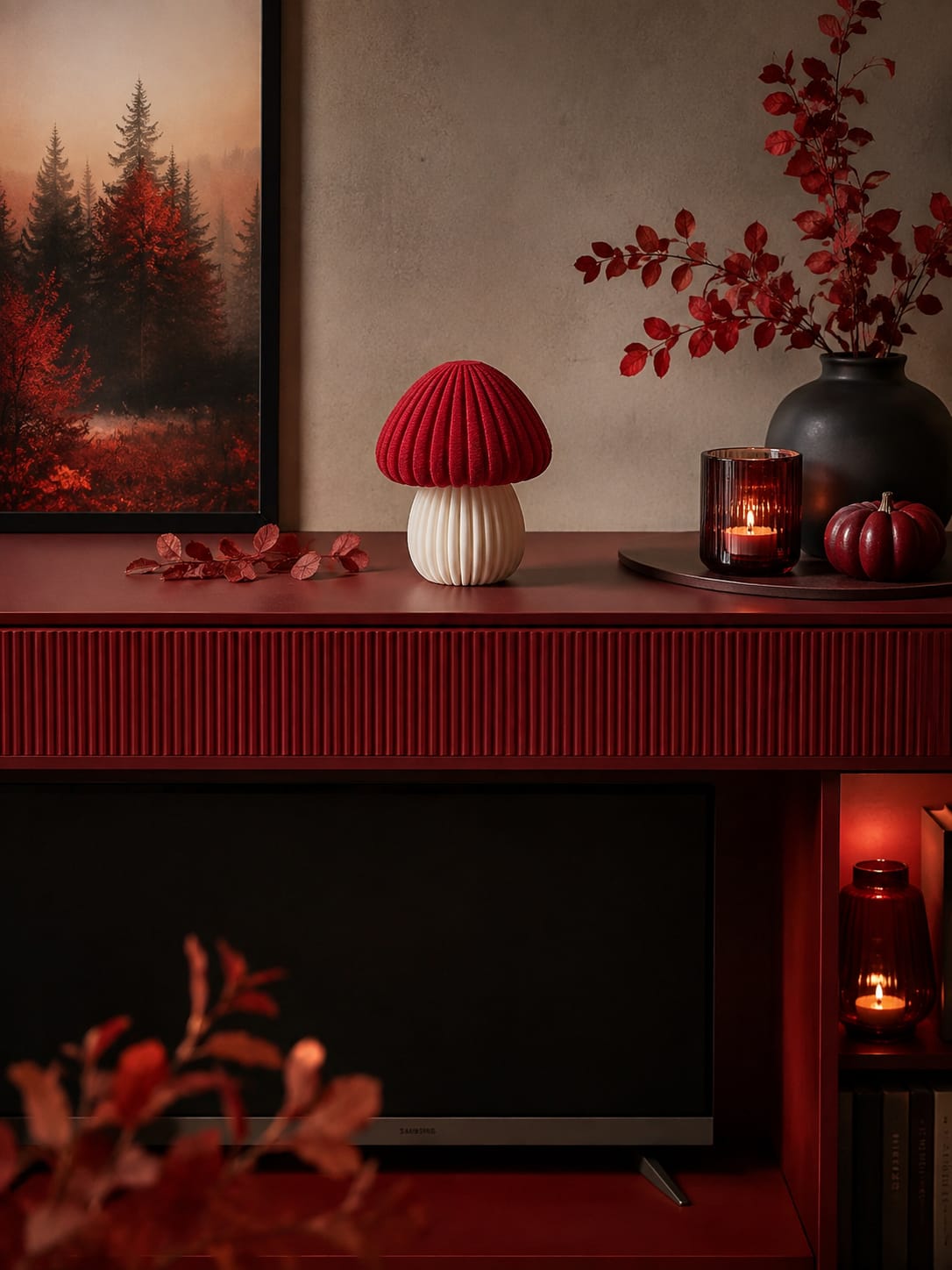 LED Herbst Pilze – leuchtende Deko in 3 Größen | Herbstdeko Pilz | einzeln oder 3er-Set | gemütliche Wohndeko
