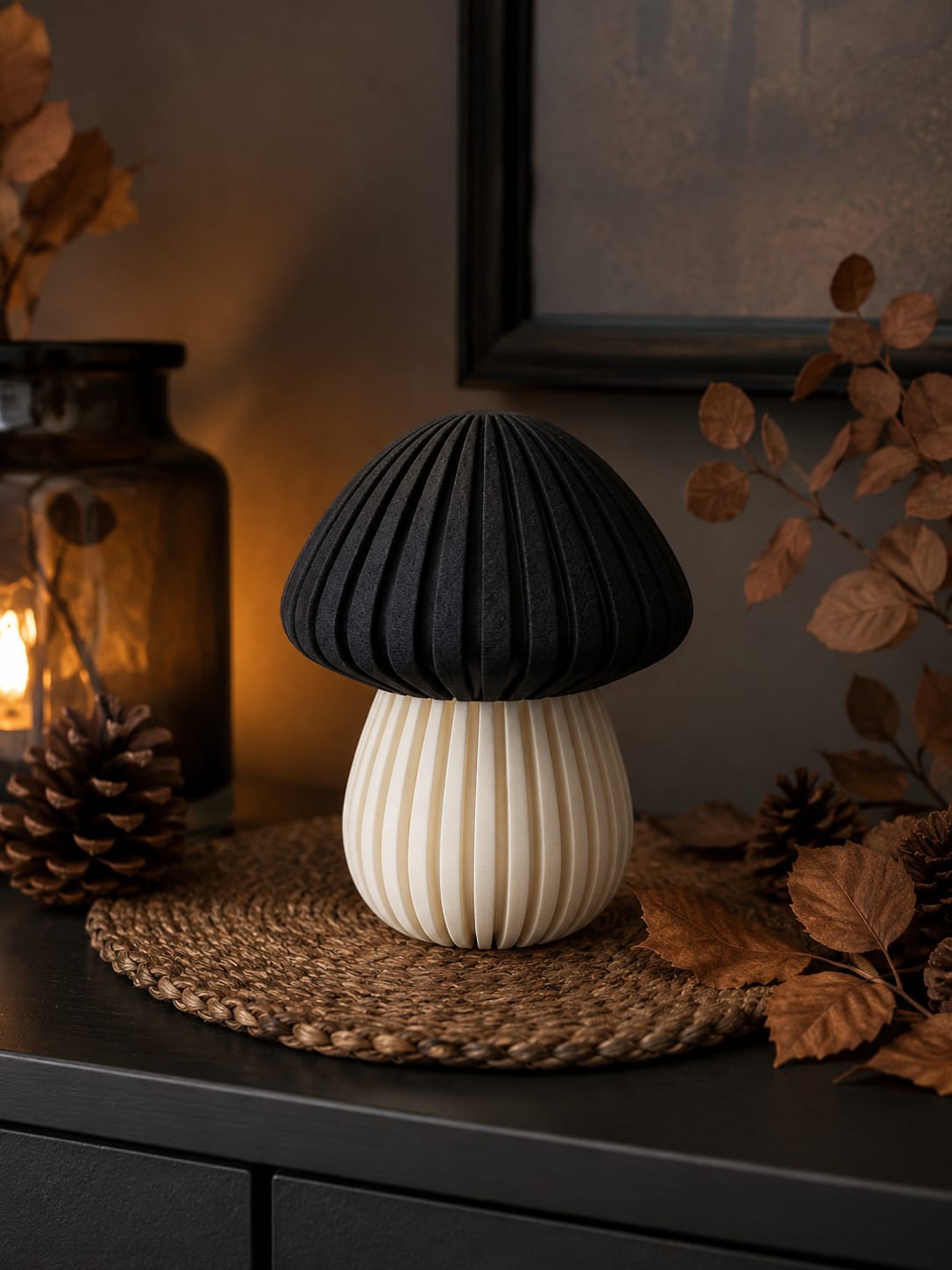 LED Herbst Pilze – leuchtende Deko in 3 Größen | Herbstdeko Pilz | einzeln oder 3er-Set | gemütliche Wohndeko