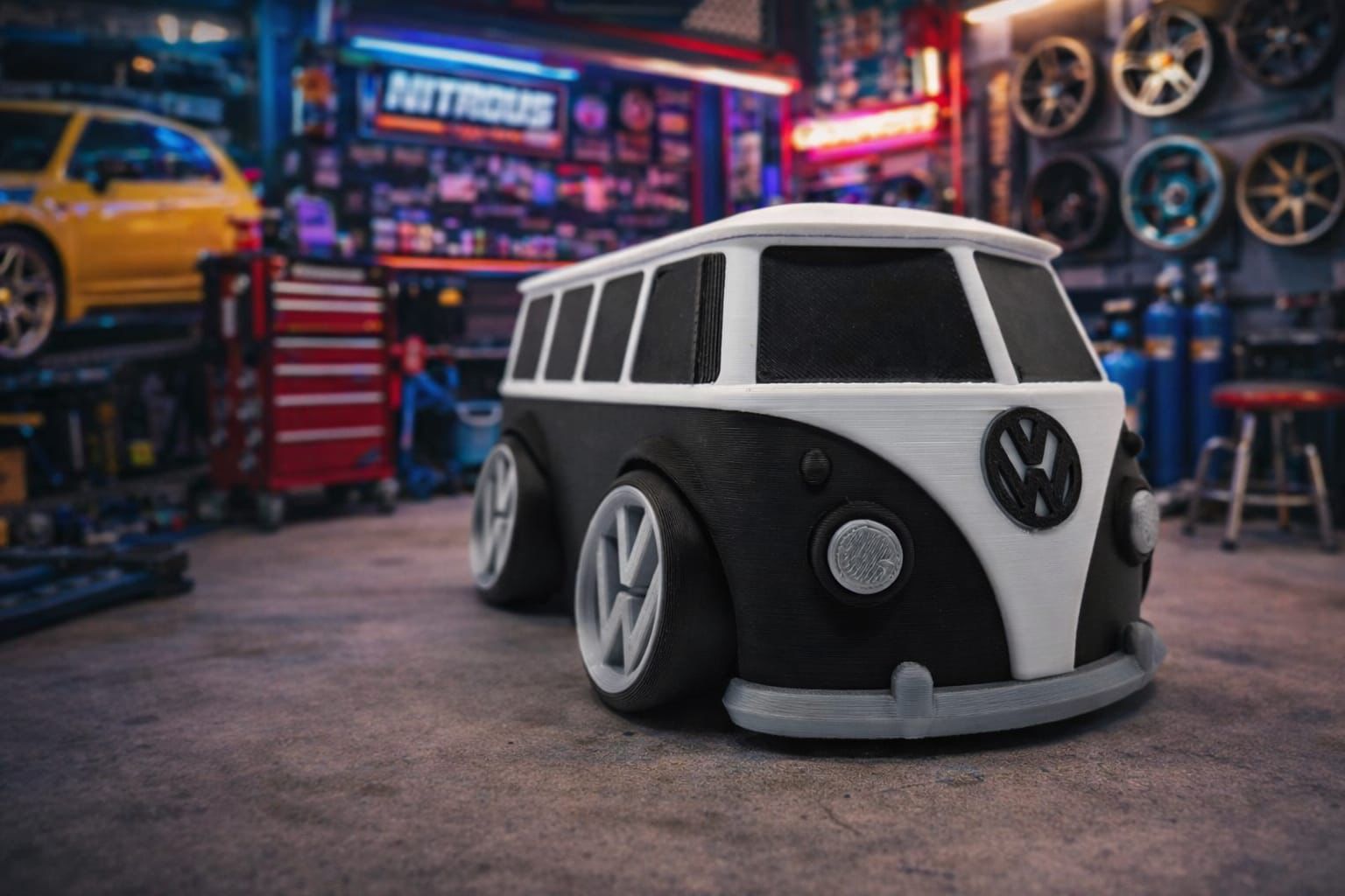 Spardose Bulli Sparschwein Geschenk für Männer Auto Liebhaber Bus Deko Vintage Geldgeschenk Urlaubskasse - VW T1 Stil