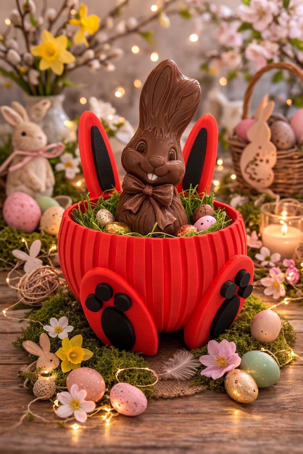 Moderne Osterhasenschalen - Ostern - Osterdekoration in verschiedenen Farben - stilvolle Dekoration - Osterhasen - Osterkörbchen