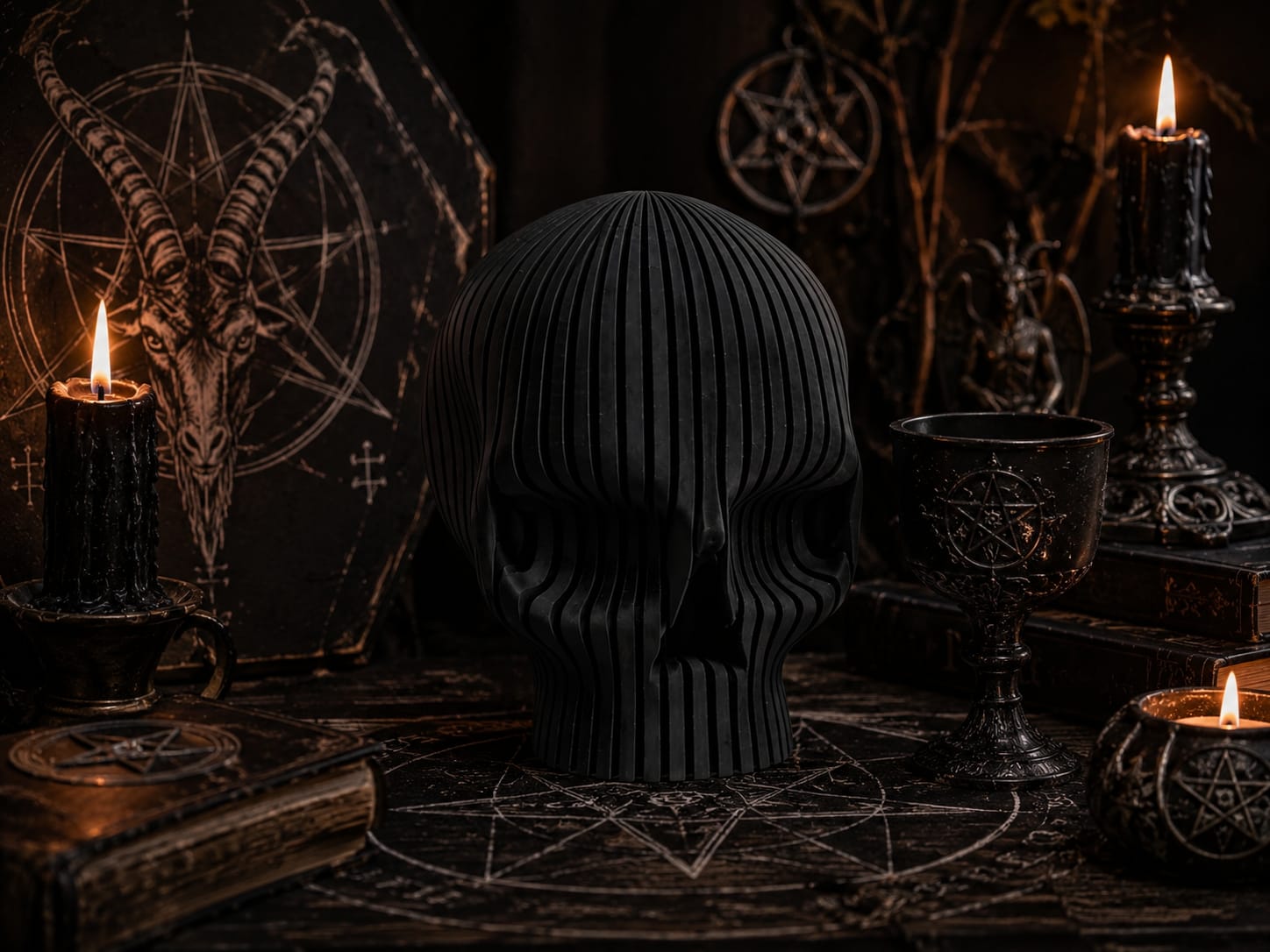 💀 3D-Totenkopf – Halloween & Gothic Deko