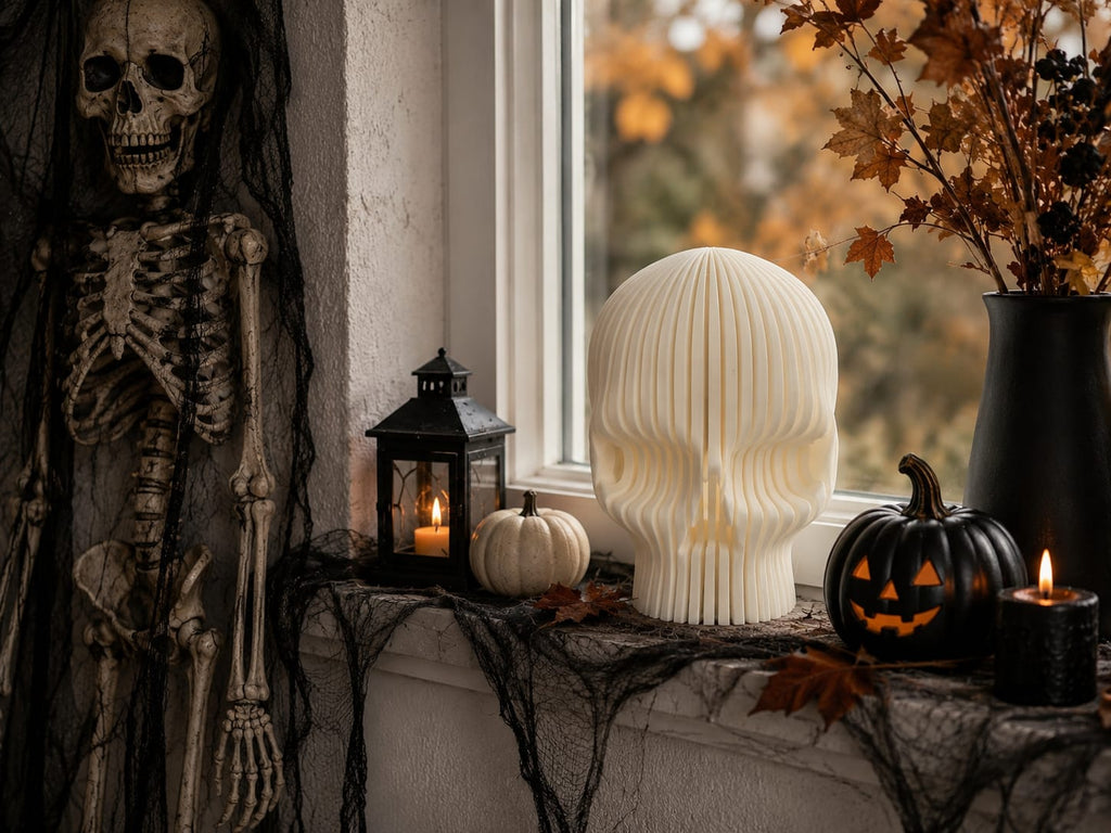 💀 3D-Totenkopf – Halloween & Gothic Deko