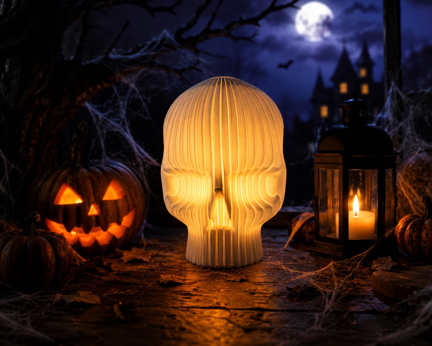 💀 3D-Totenkopf – Halloween & Gothic Deko