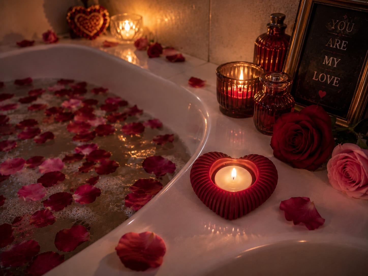 Herz Teelichthalter mit LED | Romantische Deko | Geschenk für Pärchen | Valentinstag | Weihnachten | Herzdeko