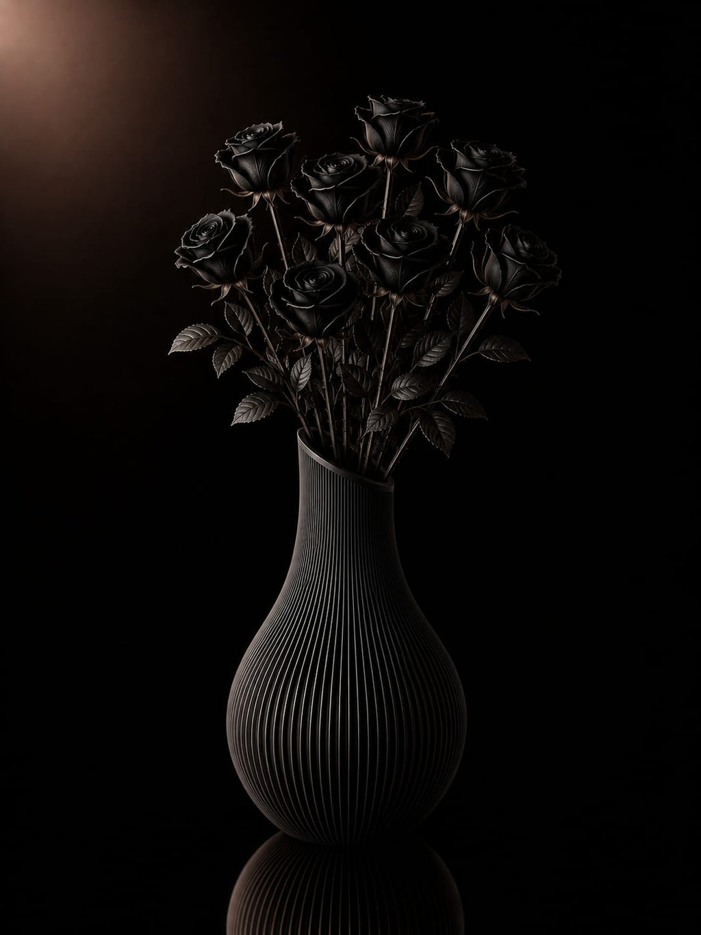 Moderne gerippte Vase aus 3D-Druck | Deko-Vase für Pampasgras & Trockenblumen | Verschiedene Farben & Größen